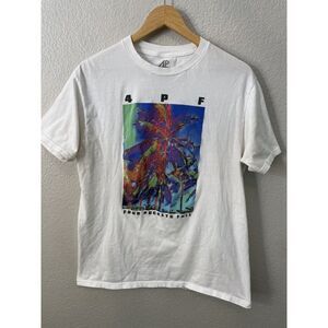 4PF 4 Pockets Full Lil‎ Baby White Short Sleeve Shirt Men's Large